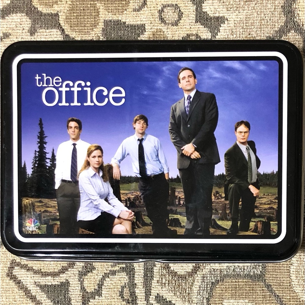 The Office Playing Cards. Two Unique Decks, One Still Sealed. Metal Storage Tin